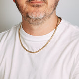 9ct Yellow Gold 140 Gauge Light Miami 50cm Chain