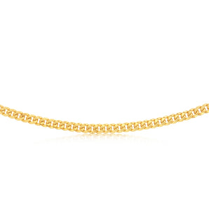 9ct Yellow Gold 140 Gauge Light Miami 55cm Chain