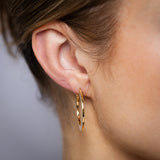 9ct Yellow Gold Silverfilled Polished Broad 20mm Hoop Earring