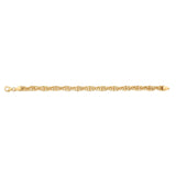 9ct Yellow Gold Silverfilled Twist Rope 120 Gauge 19cm Bracelet