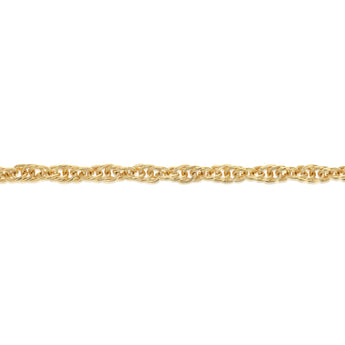 9ct Yellow Gold Silverfilled Twist Rope 120 Gauge 19cm Bracelet