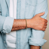 9ct Yellow Gold Silverfilled Wheat 150 Gauge 20cm Bracelet