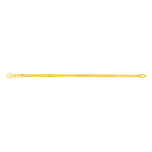 9ct Yellow Gold Silverfilled Snake 90 Gauge 19cm Bracelet