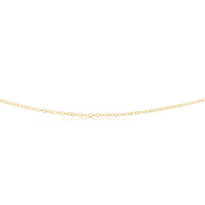 9ct Yellow Gold Silver Filled Fine 40+5cm Chain