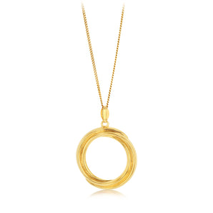 9ct Two Toned Gold Silverfilled Fancy Circle Of Life Pendant