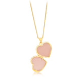 9ct Yellow Gold Silverfilled Patterned Heart Shaped Locket Pendant