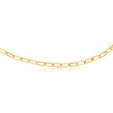 9ct Yellow Gold Silver Filled Solid Paperclip 55cm Chain