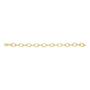 9ct Yellow Gold Silverfilled Hollow Belcher 19cm Bracelet