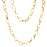 9ct Yellow Gold Silverfilled Hollow Belcher 45cm Chain