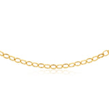 9ct Yellow Gold Silverfilled Hollow Belcher 45cm Chain
