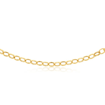 9ct Yellow Gold Silverfilled Hollow Belcher 45cm Chain