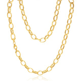9ct Yellow Gold Silverfilled Hollow Belcher 50cm Chain