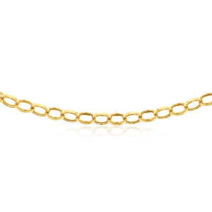 9ct Yellow Gold Silver Filled Hollow Belcher 50cm Chain