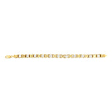 9ct Yellow and White Gold Two-Toned Silverfilled Solid 20cm Bracelet