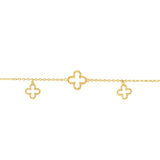 9ct Silvefilled Leaf Clover Bracelet