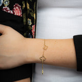 9ct Silvefilled Leaf Clover Bracelet