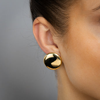 9ct Polished Round Stud Earrings