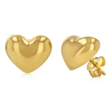 9ct Silverfilled Heart Stud Earrings