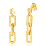 9ct Silverfilled Link Chain Stud Earrings