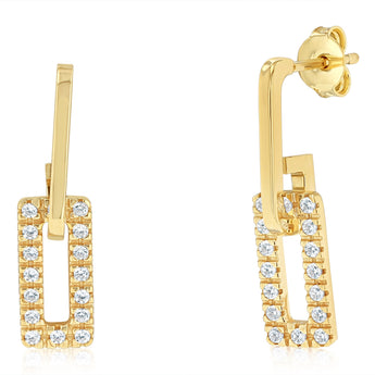 9ct Silverfilled Link Chain Hoop Earrings