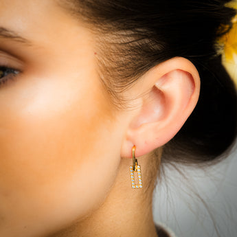 9ct Silverfilled Link Chain Hoop Earrings