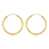 9ct Silverfilled Dicut Hoop Earrings