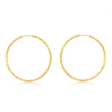 9ct Silverfilled Dicut Hoop Earrings