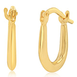9ct Yellow Gold Silverfilled Horseshoe Hoop Earrings