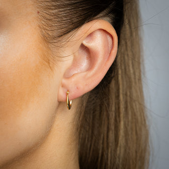 9ct Yellow Gold Silverfilled Horseshoe Hoop Earrings