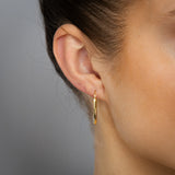 9ct Two Tone Silverfilled Creole Hoop Earrings