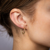9ct Yellow Gold Silverfilled Textured Hoop Earrings
