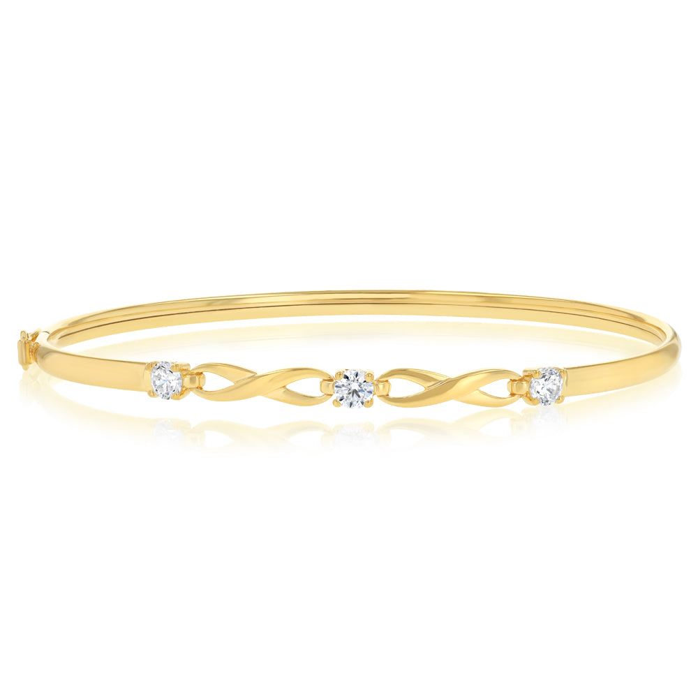 5 Infinity Bangle 9ct Yellow Gold Silverfilled Infinity Bangle– Shiels Jewellers