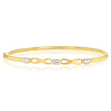 9ct Yellow Gold Silverfilled Infinity Bangle
