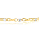 9ct Yellow Gold Silverfilled Infinity Bangle