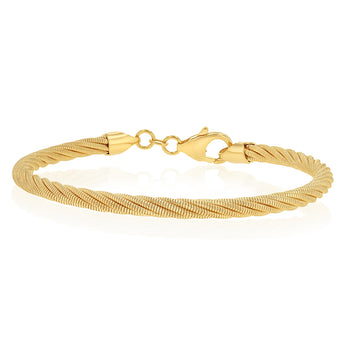 9ct Yellow Gold Silverfilled Rope Bracelet
