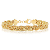 9ct Yellow Gold Silverfilled Multi Strand Braided Bracelet