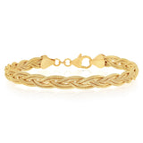9ct Yellow Gold Silverfilled Braided Herringbone Bracelet