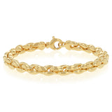 9ct Silverfilled Fancy Double Link Bracelet