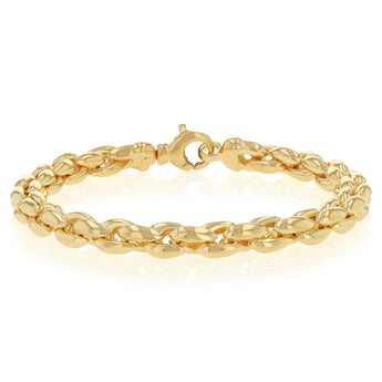 9ct Silverfilled Fancy Double Link Bracelet