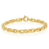 9ct Silverfilled Yellow Gold Belcher Chain Bracelet