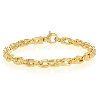 9ct Silverfilled Yellow Gold Belcher Chain Bracelet