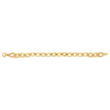 9ct Silverfilled Yellow Gold Fancy Curb Chain Bracelet