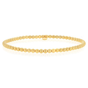 9ct Yellow Gold Silverfilled Beaded Bracelet