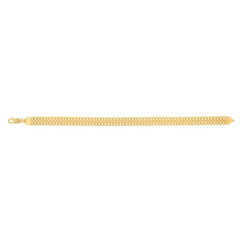 9ct Yellow Gold Silverfilled Mesh 100 Gauge 19cm Bracelet