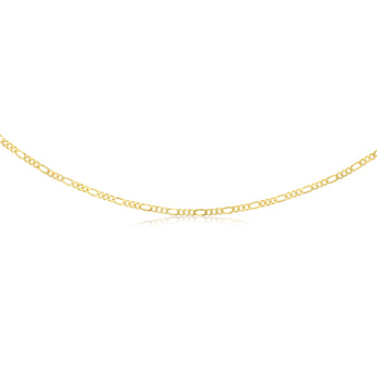 9ct Yellow Gold Silver Filled Figaro 1:3 100 Gauge 55cm Chain