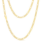 9ct Yellow Gold Silver Filled Figaro 1:3 100 Gauge 55cm Chain