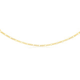 9ct Yellow Gold Silver Filled Figaro 1:3 100 Gauge 55cm Chain