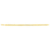 9ct Yellow Gold Silverfilled Curb Concave Lightweight 130 Gauge 19cm Bracelet