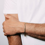 9ct Yellow Gold Silverfilled Curb Concave Lightweight 130 Gauge 19cm Bracelet