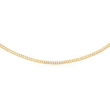 9ct Yellow Gold Silver Filled Curb Concave Lightweight 130 Gauge 55cm Chain